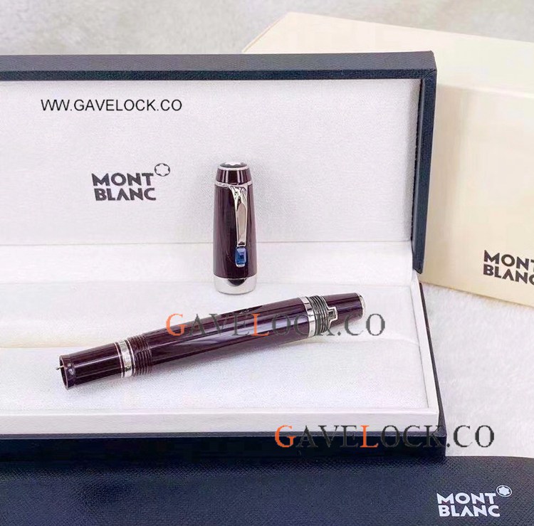 Clone Mont Blanc Boheme Rouge Retractable Dark Red Fountain Pen